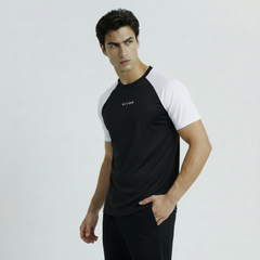 Men's navy blue and white dry fit raglan t-shirt KIVOR Pakistan